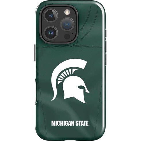 Michigan State University Green Jersey iPhone 16 Pro Impact Case
